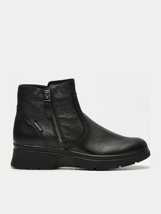 Mephisto Leder Stiefeletten Damen Schwarz