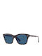 Kenzo Men's Sunglasses with Brown Tartaruga Plastic Frame and Blue Lens