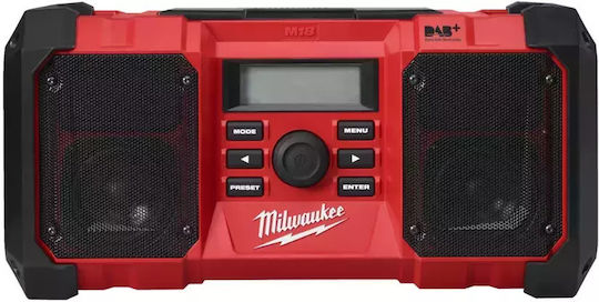 Milwaukee M18JSRDAB+-0 Φορητό Ραδιόφωνο Μπαταρίας με USB Κόκκινο