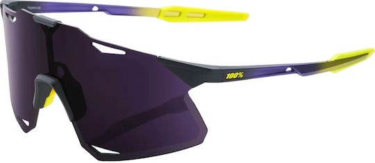 100% Cycling Glasses with Purple Frame & Dark Lenses