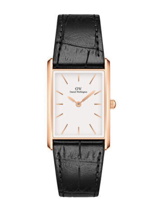 Daniel Wellington Bound Дамски Часовник 24мм Кварцов с Черна Кожена Каишка