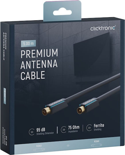 Clicktronic Καλώδιο Κεραίας - 5m 1τμχ