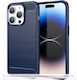 Techsuit Carbon Back Cover Σιλικόνης Μπλε (Real...