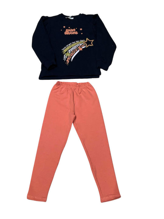 Set pentru copii cu colanți Iarnă 2buc Maroon / Salmon