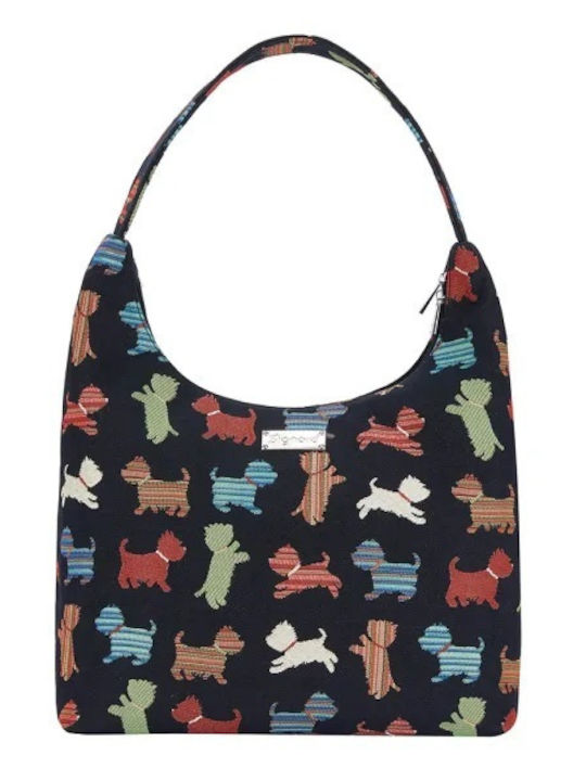 Signare Playful Puppy Γυναικεία Τσάντα Ώμου Μαύρη