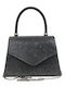 Stoff Damenhandtasche Handtasche Schwarz