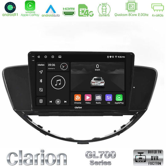 Clarion Auto-Audiosystem für Subaru Tribeca 2007-2014 (Bluetooth/USB/WiFi/GPS/Apple-Carplay/Android-Auto) mit Touchscreen 9"