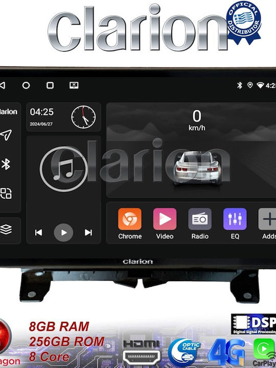 Clarion Ηχοσύστημα Αυτοκινήτου για Land Rover Range Rover Sport 2005 > 2014 (Bluetooth/USB/WiFi/GPS/Apple-Carplay/Android-Auto) με Οθόνη Αφής 9"