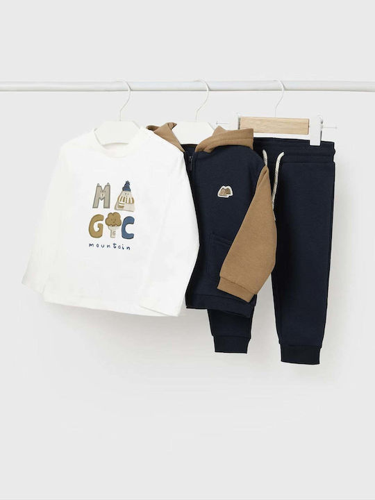 Mayoral Kids Sweatpants Set Blue 3pcs