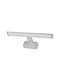 Adeleq Lamp Bathroom with Integrated LED and Natural White Light Silver 40x5.1cm