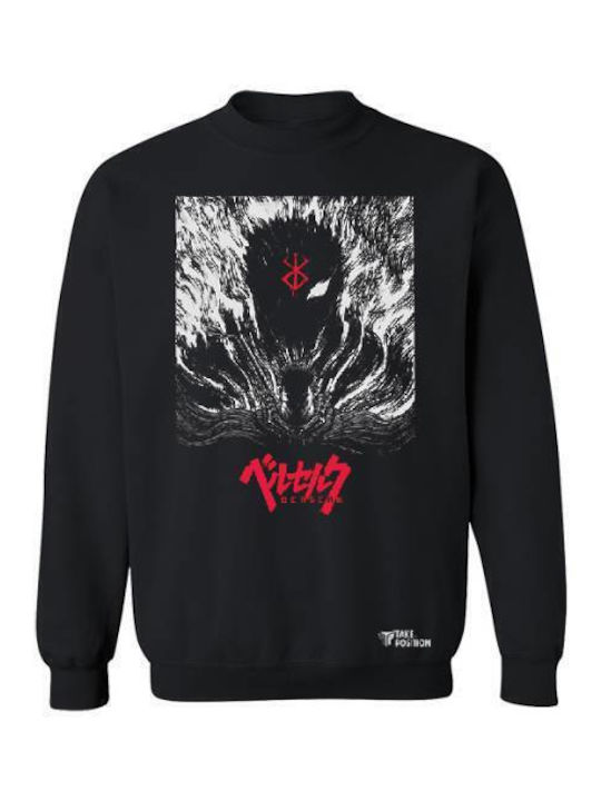 Дамски Суитшърт Голям Принт Takeposition Berserk Possessed Черен 336-1408