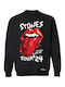 Erwachsenen Sweatshirt Großer Druck Takeposition Rolling Stones Tour24 Schwarz 336-7770