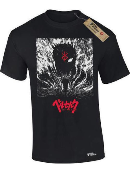 Premium Μπλουζάκι Takeposition Big Print Χοντρό Βαμβακερό 185 G/m2 Anime Berserk Possessed Μαύρο 321-1408