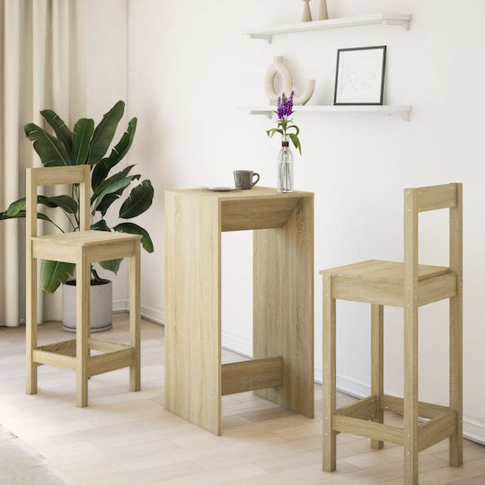 vidaXL Sonoma Bar Table Wooden Brown 51x50x103.5 cm