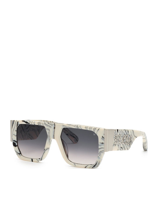 Philipp Plein Unisex Γυαλιά Ηλίου με Πολύχρωμο Κοκκάλινο Σκελετό και Γκρι Ντεγκραντέ Φακό SPP094M 09YL