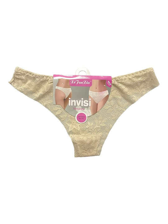 Women's String Briefs An30 Beige