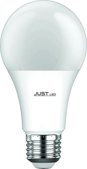 Just LED Λάμπα LED 10W για Ντουί E27 και Σχήμα A60 Ψυχρό Λευκό 1100lm
