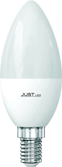 Just LED LED-Lampe 6W für Fassung E14 und Form C37 Warmes Weiß 660lm