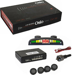 Osio Car Parking System with Screen / Buzzer and 4 Sensors 18mm in Black Colour 0017326