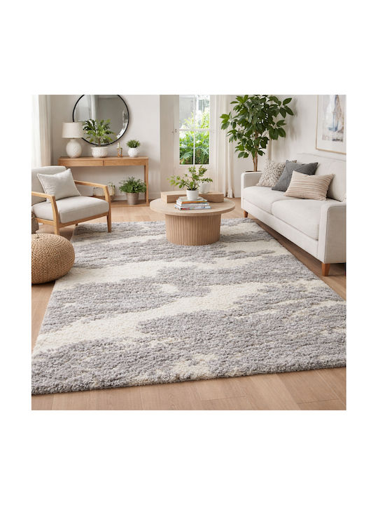 Saray Home Σετ Shaggy Χαλιά Κρεβατοκάμαρας Βελουτέ Κρεμ C716B-CRBG-SET 3τμχ
