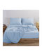 Nef-Nef Homeware Basic Σεντόνι Υπέρδιπλο 240x270εκ. Light Blue