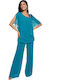 Damen Petrol Blue Set mit Hose