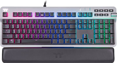 Thermaltake Argent K6 Gaming Mechanical Keyboard with Cherry MX Silver Low Profile switches and RGB lighting (German) Silver