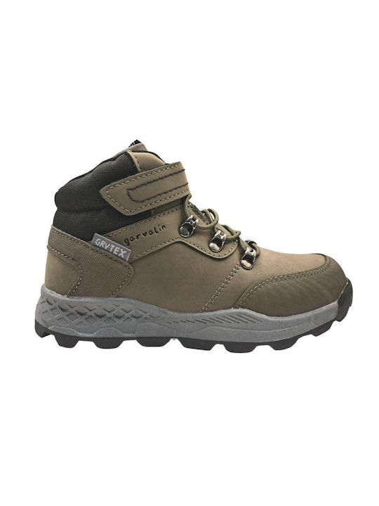 Garvalin Kids PU Leather Boots Khaki