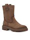 Leder Stiefeletten Damen Braun