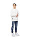Herren Jeanshose Elastische mit Lose Verjüngte Anwendung Denim Blau