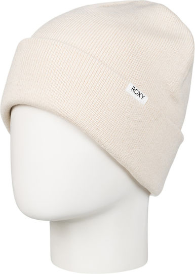 Beanie Frauen Beanie mit Rippstrick in Ecru Farbe
