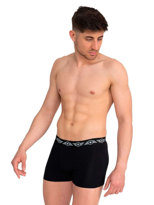 Nina Club Men's Boxer Μαύρο-αστέρι