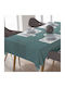 Dimcol Tablecloth Stain Resistant Set 2pcs Panama Petrol 140x220cm