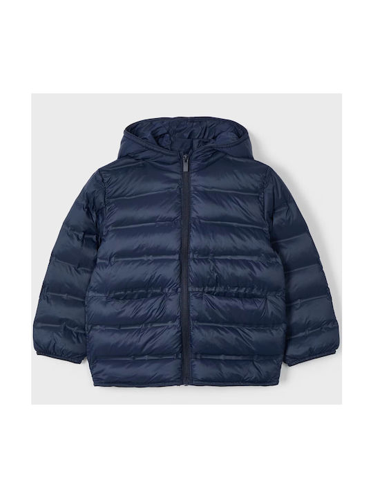 Mayoral Kids Quilted Jacket Blue Navy