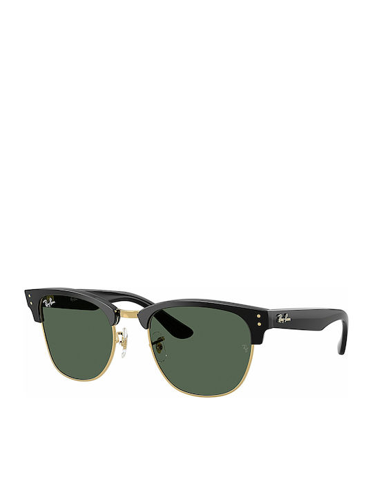 Ray Ban Clubmaster Unisex Ochelari de soare cu Negru Cadru și Verde Lentilă RBR0504S 6677VR