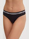 Βαμβακερά Γυναικεία String 3Pack Μαύρο
