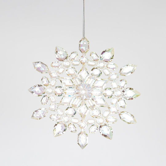 Eurolamp Christmas Tree Ornament Snowflake Acrylic Silver