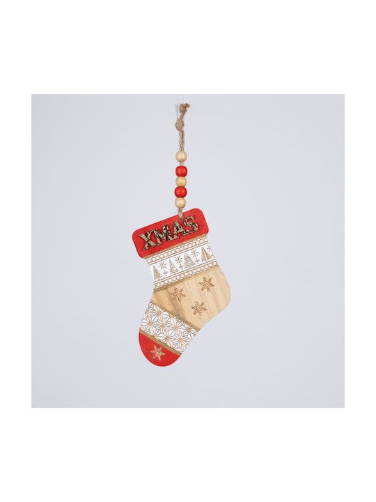 Eurolamp Weihnachtshänger Ornament Holz Rot 8cm