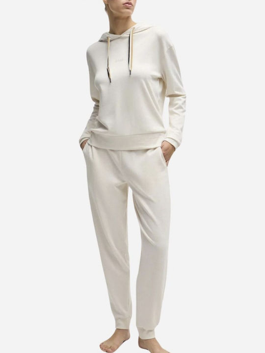 Boss Pantaloni de Trening cu elastic Ecru
