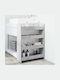 vidaXL Wooden Kitchen Trolley 3 Tiers Gray 60x20x82cm