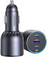 Ugreen Auto-Ladegerät 75W 3.25A mit Anschlüssen: 1xUSB 2xType-C Schwarz Farbe