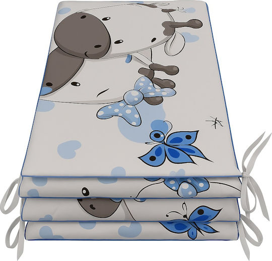 Queen Mother Beboulino U&me Crib Bumper Standard Inside Blue 70x140cm