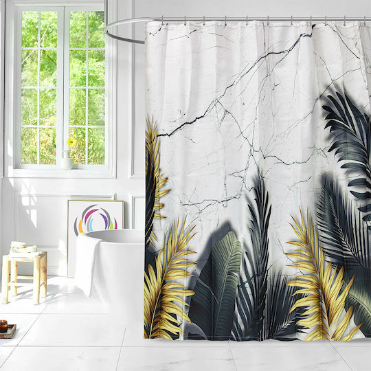 Lino Home Frame Duschvorhang Stoff 180x200cm Beige Lino Home Frame Duschvorhang Stoff 180x200cm Beige