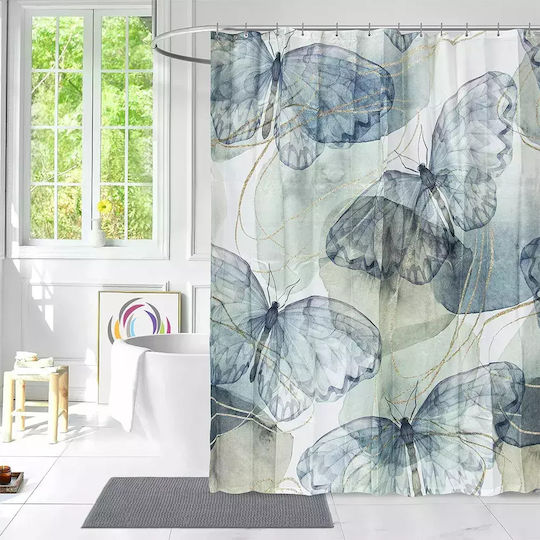 Lino Home Papilia Душ завеса Тъканна 180x200см Бежов