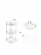 ForHome Ecke An der Wand montiert Badezimmerregal Metallisch 22x22x57cm Silber
