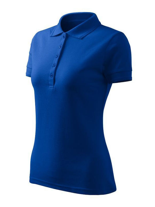 Malfini Pique Werbe-T-Shirt in Blau Farbe