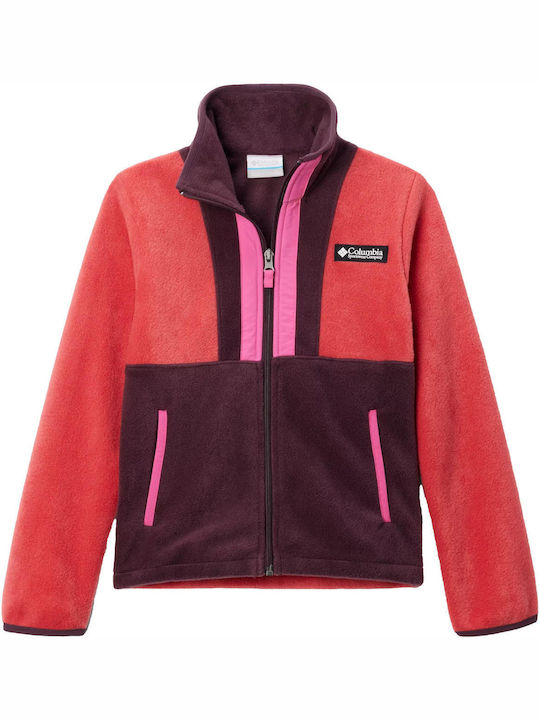 Kids Cardigan Fleece Daredevil, Moonvista, Pink Ice Full