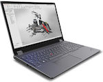 Lenovo ThinkPad P16 Gen 2 16" IPS 165Hz (i7-13850HX/32GB/1TB SSD/RTX 4000 Ada/W11 Pro) Furtună gri (Tastatură Engleză Internațională)