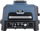 Ninja Woodfire Pro Connect Premium XL Tischplatte Elektrogrill Geriffelte Platte 1700W mit Deckel und einstellbarem Thermostat 45cmx29cmcm