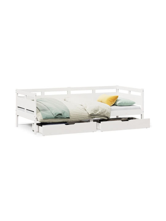 Wood Kids Bed - Sofa Single with Storage Space ...